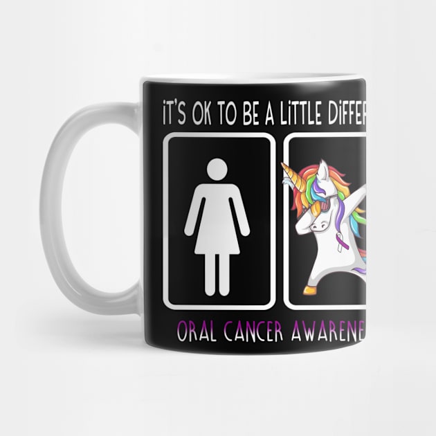 It's Ok To Be A Little Different Oral Cancer Awareness Support Oral Cancer Warrior Gifts by ThePassion99